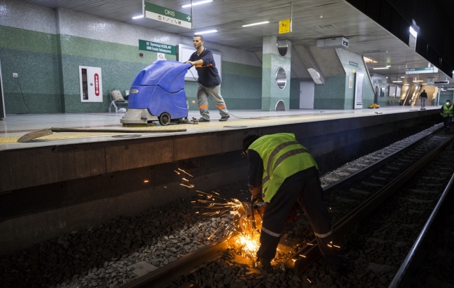 Ankaray'da seferler bitiyor, gece mesaisi başlıyor